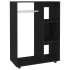 Armario de madera de ingeniería negro 80x40x110