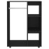 Armario de madera de ingeniería negro 80x40x110