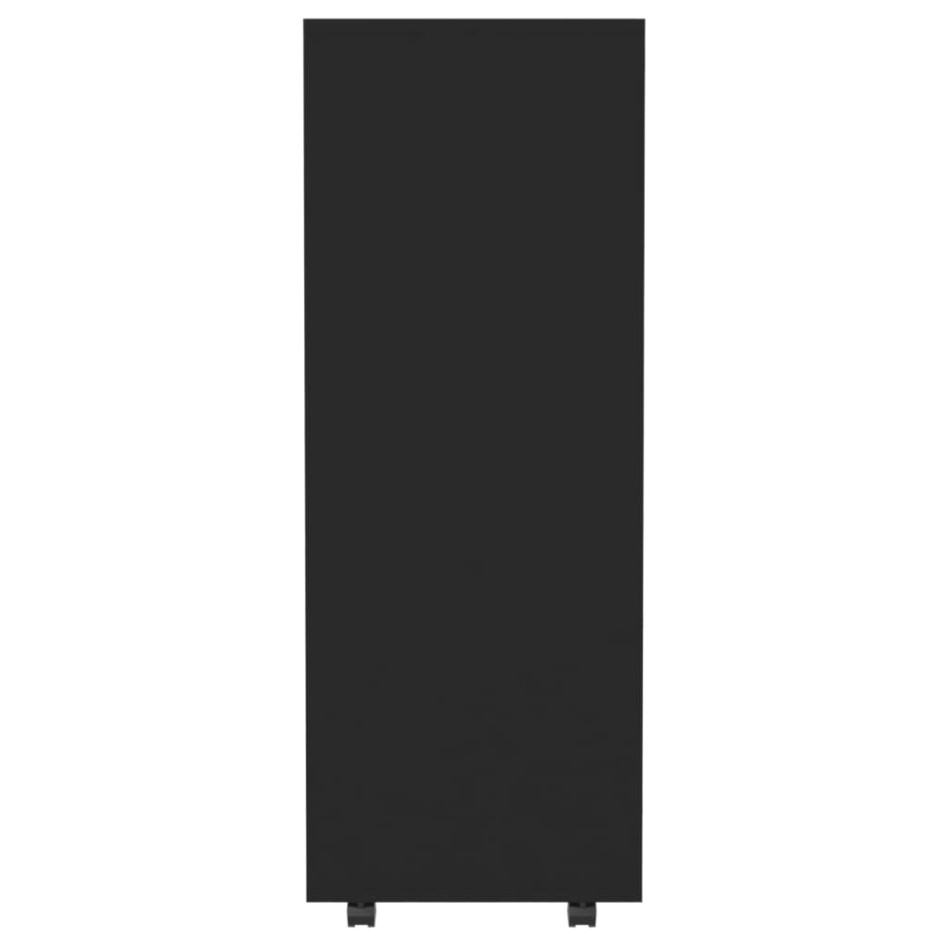 Armario de madera de ingeniería negro 80x40x110