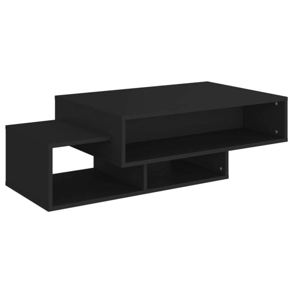 Mesa de centro madera ingeniería negra 105x55x32