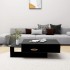 Mesa de centro madera ingeniería negra 105x55x32