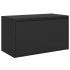 Banco de pasillo de madera de ingeniería negro 80x40x45