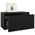 Banco de pasillo de madera de ingeniería negro 80x40x45