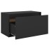 Banco de pasillo de madera de ingeniería negro 80x40x45
