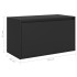 Banco de pasillo de madera de ingeniería negro 80x40x45