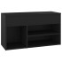 Banco zapatero madera de ingeniería negro 80x30x45