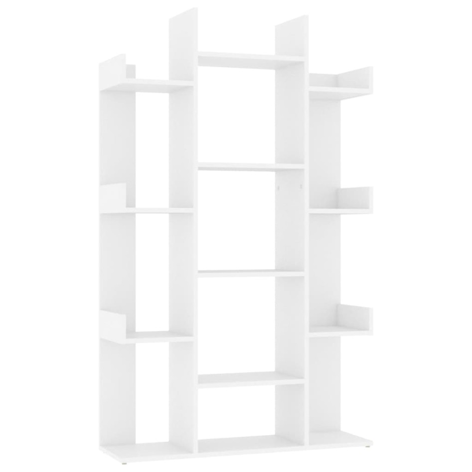 Estantería librería madera contrachapada blanco 86x25,5x140