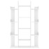 Estantería librería madera contrachapada blanco 86x25,5x140