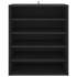 Mueble zapatero de madera contrachapada negro 60x35x70