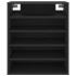 Mueble zapatero de madera contrachapada negro 60x35x70
