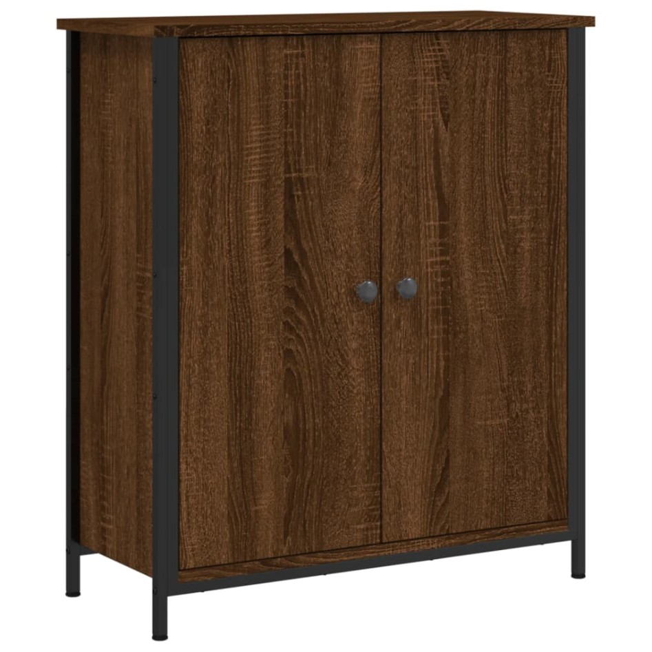 Aparador de madera de ingeniería marrón roble 70x30x80
