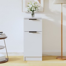 Aparador de madera contrachapada blanco 30x30x70