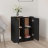 Aparador de madera contrachapada negro 30x30x70