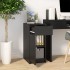 Armario de escritorio madera contrachapada negro 33,5x50x75