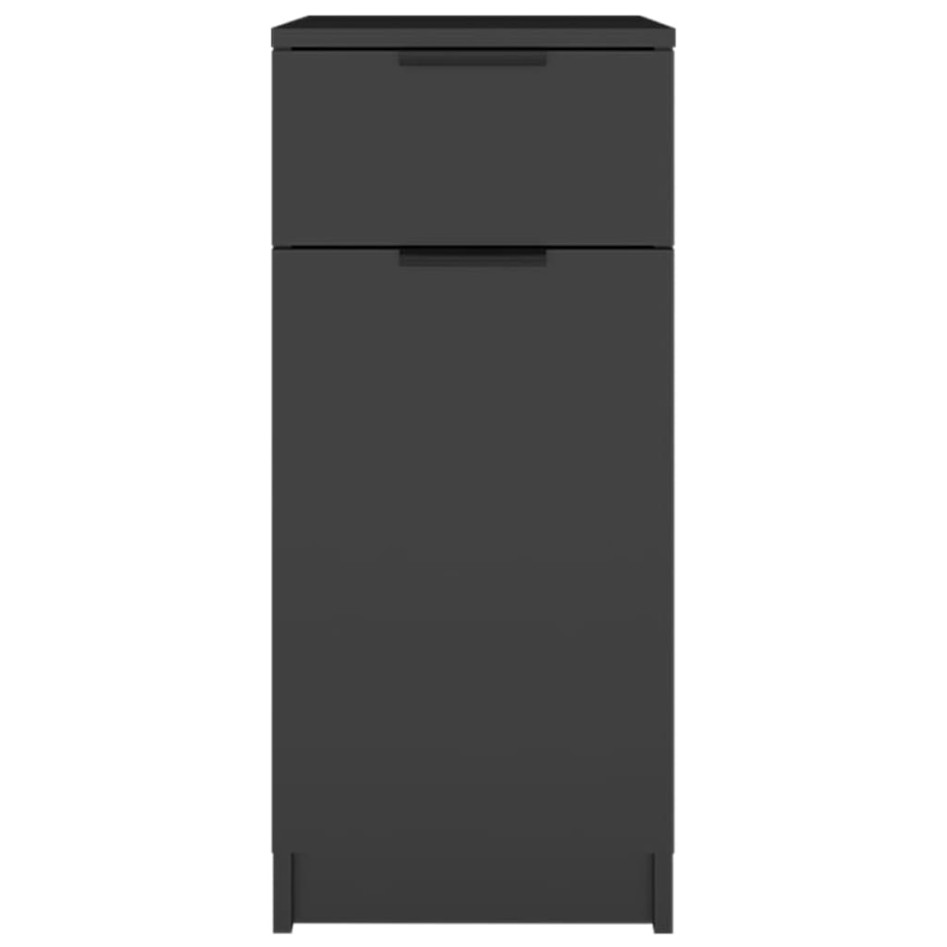 Armario de escritorio madera contrachapada negro 33,5x50x75