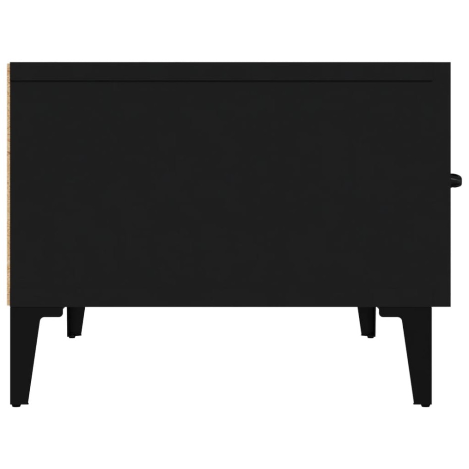 Mueble de TV madera contrachapada negro 150x34,5x30
