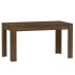 Mesa de comedor madera contrachapada roble marrón 140x74,5x76
