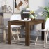 Mesa de comedor madera contrachapada roble marrón 140x74,5x76