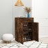 Mueble zapatero madera contrachapada roble ahumado 60x35x84