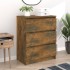 Aparador madera contrachapada color roble ahumado 60x35x76