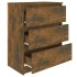Aparador madera contrachapada color roble ahumado 60x35x76