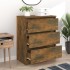 Aparador madera contrachapada color roble ahumado 60x35x76