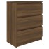 Aparador de madera contrachapada roble marrón 60x35x76
