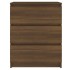 Aparador de madera contrachapada roble marrón 60x35x76