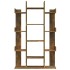 Estantería de madera contrachapada roble ahumado 86x25,5x140