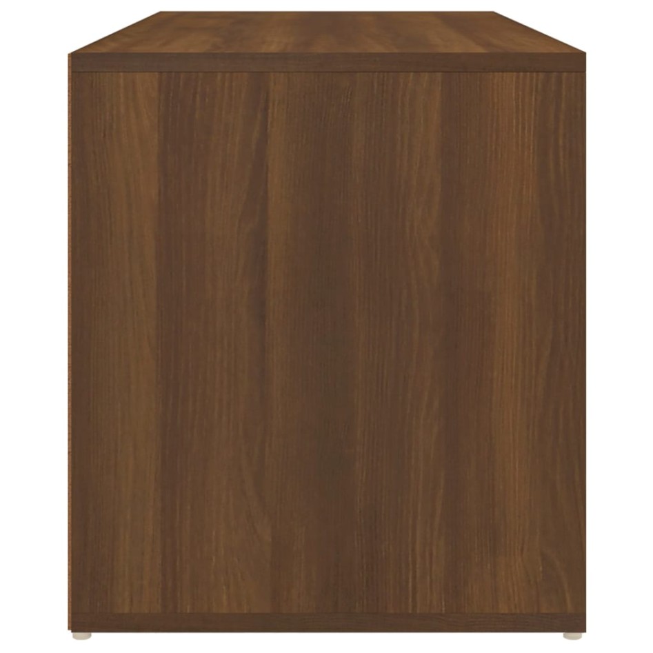 Banco pasillo madera contrachapada roble marrón 80x40x45