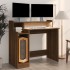 Escritorio con LED madera ingeniería marrón roble 97x45x90
