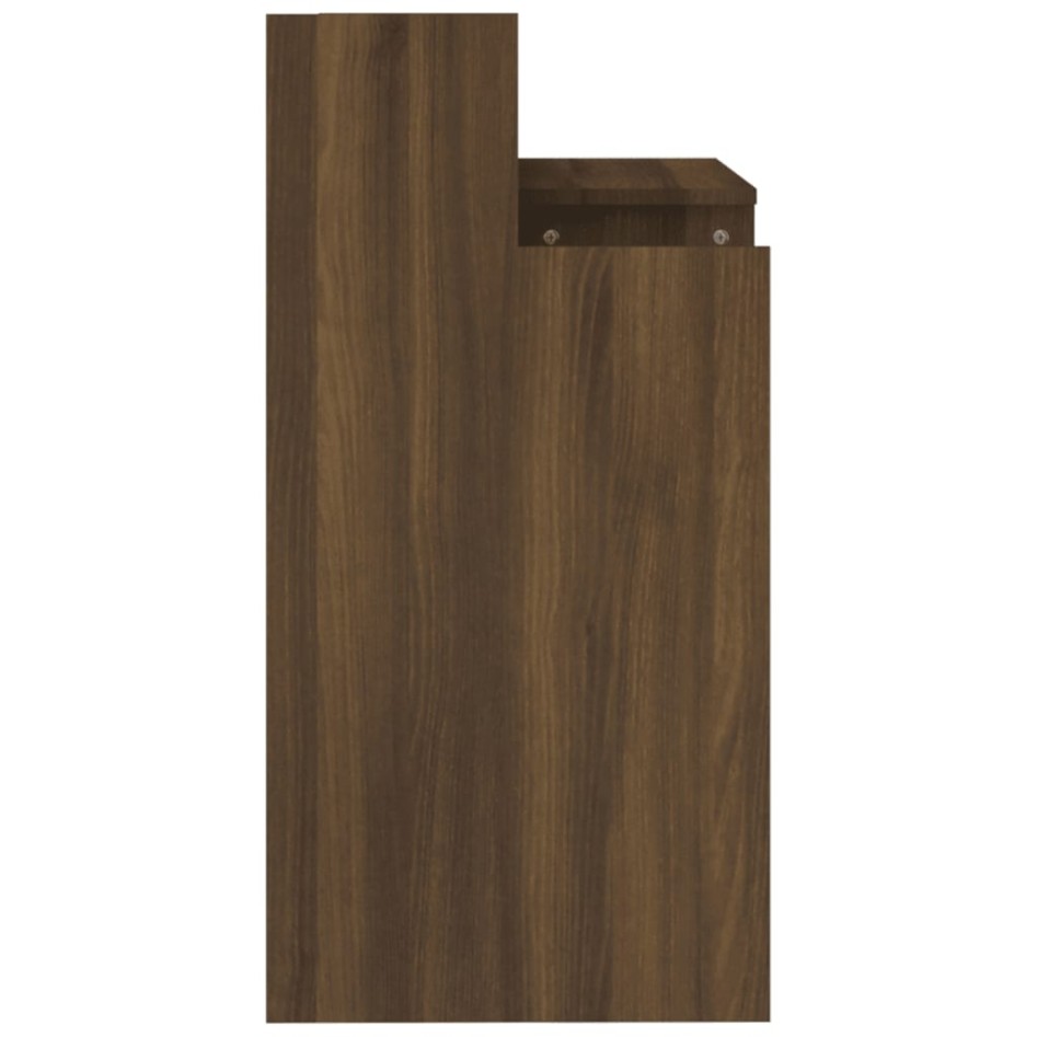 Escritorio con LED madera ingeniería marrón roble 97x45x90