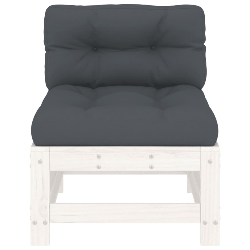 Sofá central con cojines madera maciza de pino