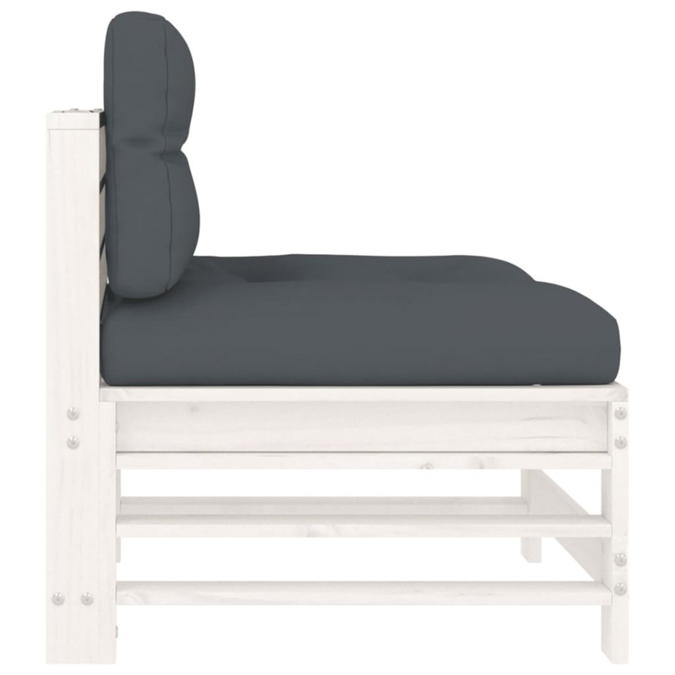 Sofá central con cojines madera maciza de pino