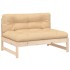 Sofá central madera maciza de pino 120x80
