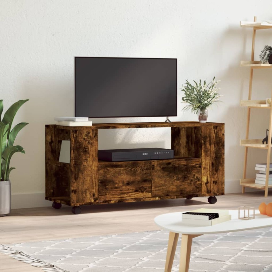 Mueble para TV madera de ingeniería roble ahumado