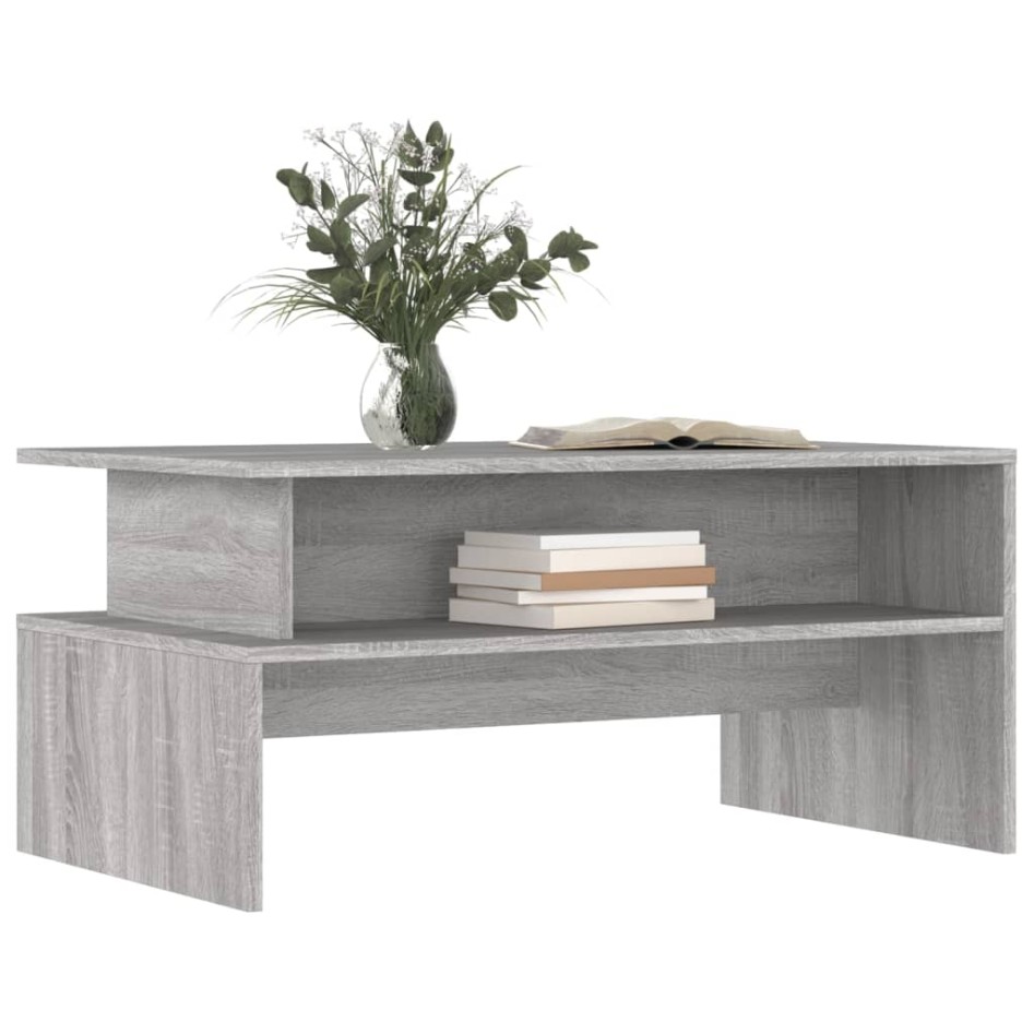 Mesa de centro madera de ingeniería gris Sonoma 90x55x42,5
