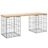 Banco de jardín diseño gaviones madera maciza pino 103x31x42