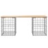 Banco de jardín diseño gaviones madera maciza pino 103x31x42