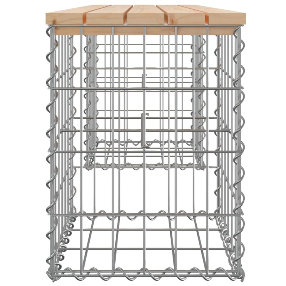 Banco de jardín diseño gaviones madera maciza pino 103x31x42