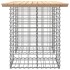 Banco de jardín diseño gaviones madera maciza pino 100x70x72