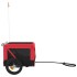 Remolque de bicicleta mascotas hierro tela Oxford rojo