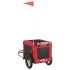 Remolque de bicicleta mascotas hierro tela Oxford rojo