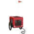 Remolque de bicicleta mascotas hierro tela Oxford rojo