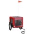 Remolque de bicicleta mascotas hierro tela Oxford rojo