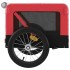 Remolque de bicicleta mascotas hierro tela Oxford rojo
