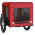 Remolque de bicicleta mascotas hierro tela Oxford rojo