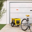 Remolque bicicleta mascotas hierro tela Oxford amarillo negro