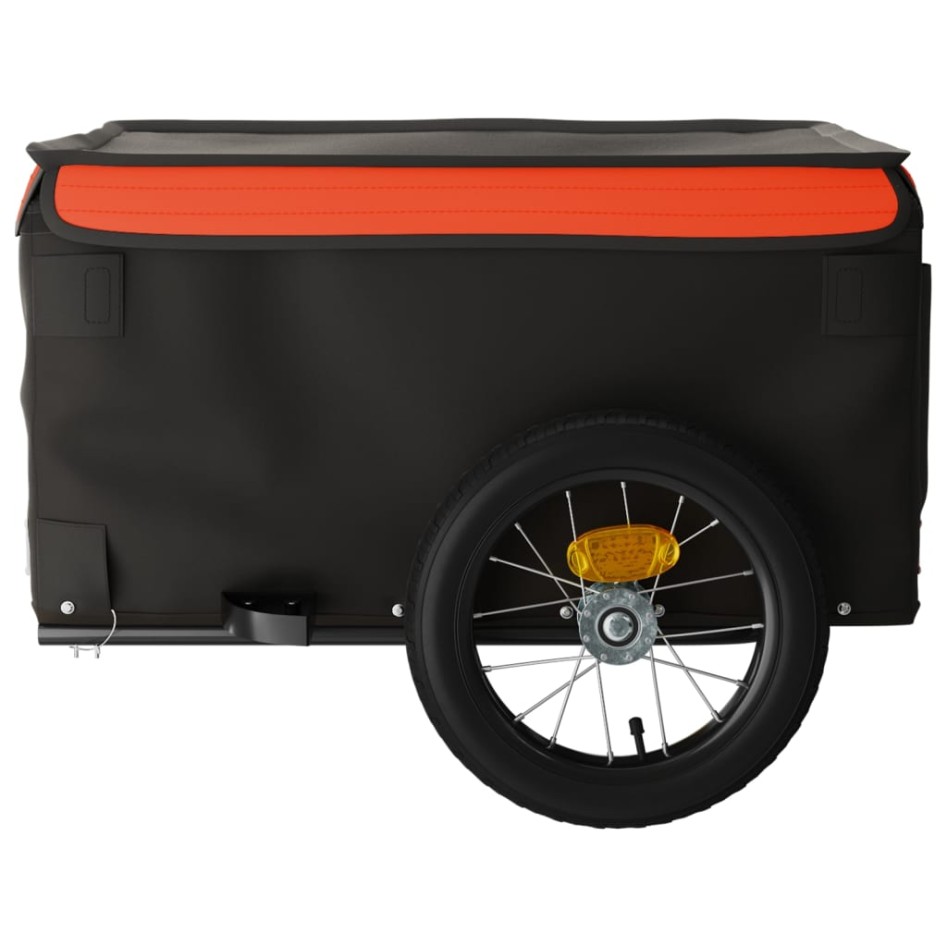 Remolque para bicicleta hierro negro y naranja 30
