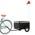 Remolque para bicicleta hierro negro y gris 30